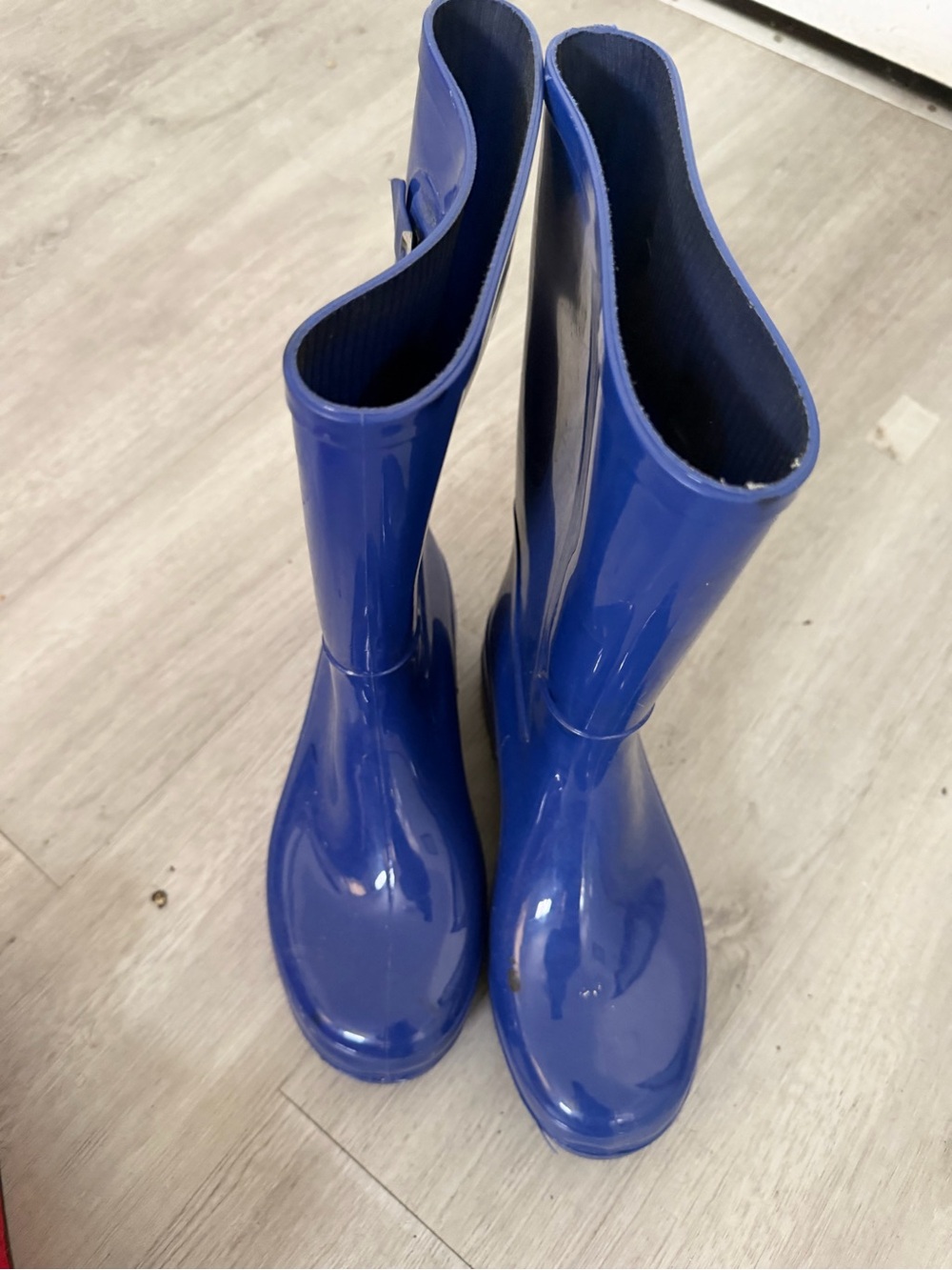 a new day Glossy Blue Tall Women's Rain Boots